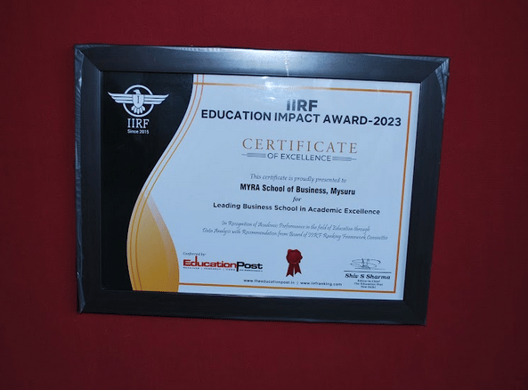 MYRA School of Business Mysore IIRF 2023 -  Rankings photo 3